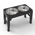 Raised Pet Feeder with Stainless Steel Dog Bowls