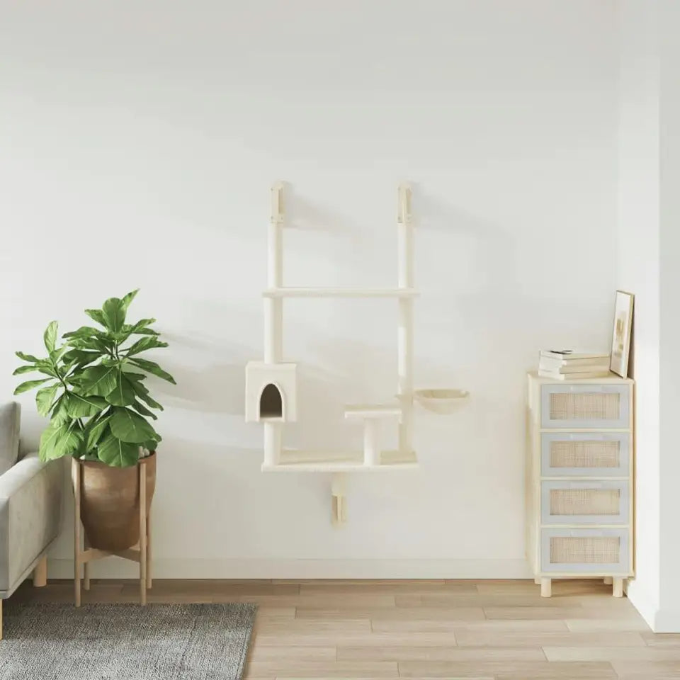 Cozy Cat Shelf with Soft Hideaway & Storage Basket