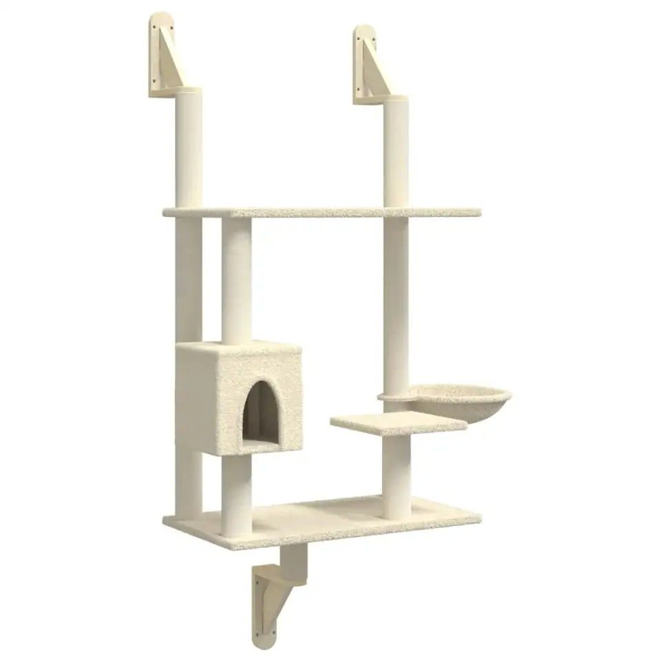 Cozy Cat Shelf with Soft Hideaway & Storage Basket