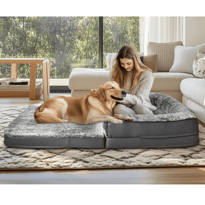 Comfortable Pet Dog Bed | Foldable Calming Bed for Dogs