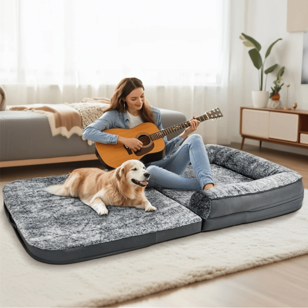Comfortable Pet Dog Bed | Foldable Calming Bed for Dogs
