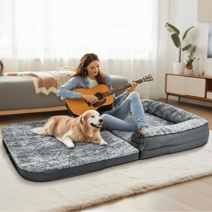Comfortable Pet Dog Bed | Foldable Calming Bed for Dogs