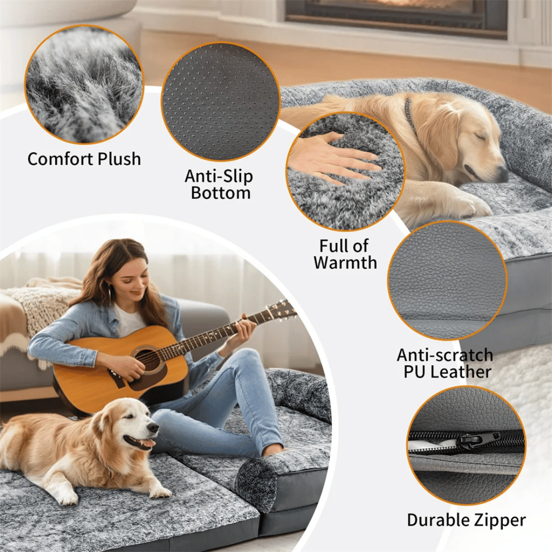 Comfortable Pet Dog Bed | Foldable Calming Bed for Dogs