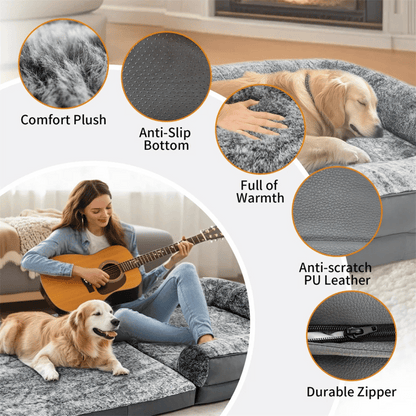 Comfortable Pet Dog Bed | Foldable Calming Bed for Dogs
