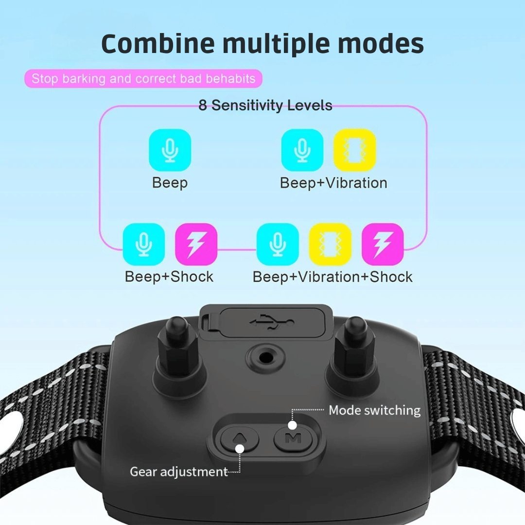 Easy Dog Training Collar with Waterproof LCD Screen