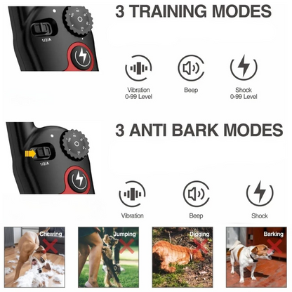 Rechargeable Dog Training Collar & Bark Control Device