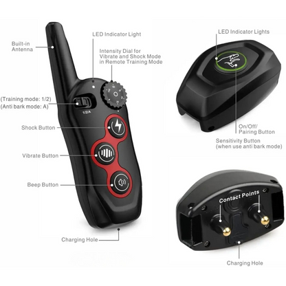 Rechargeable Dog Training Collar & Bark Control Device
