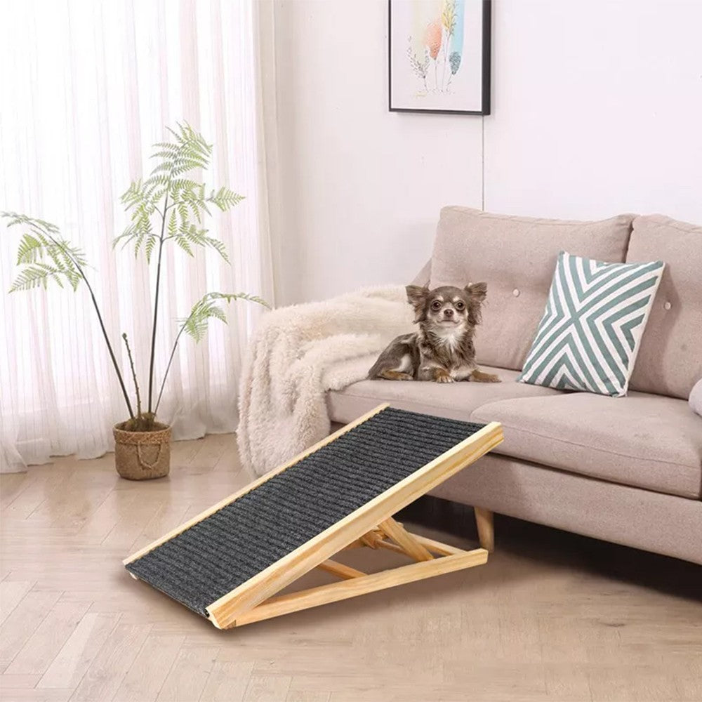 Adjustable Heights Dog Pet Ramp Foldable Stairs Non-Slip Ramp for Car Bed Sofa