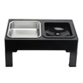 Durable Raised Pet Feeder with Stainless Steel Bowls