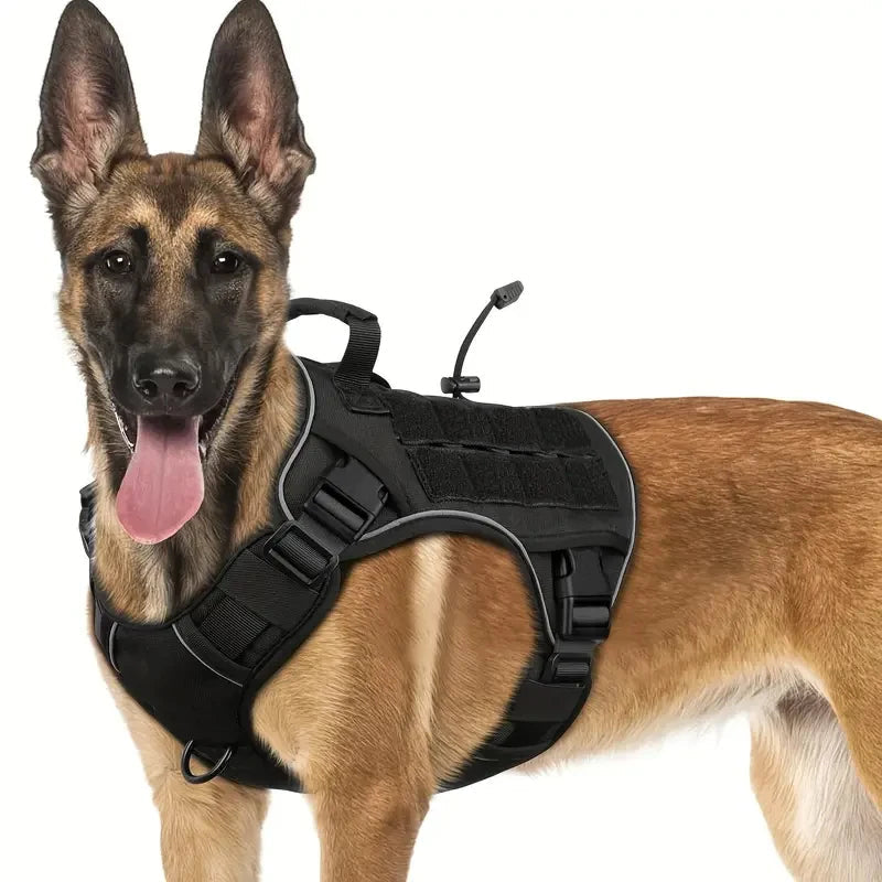 Durable Dog Vest Harness with Handle & Anti-Pull Clip