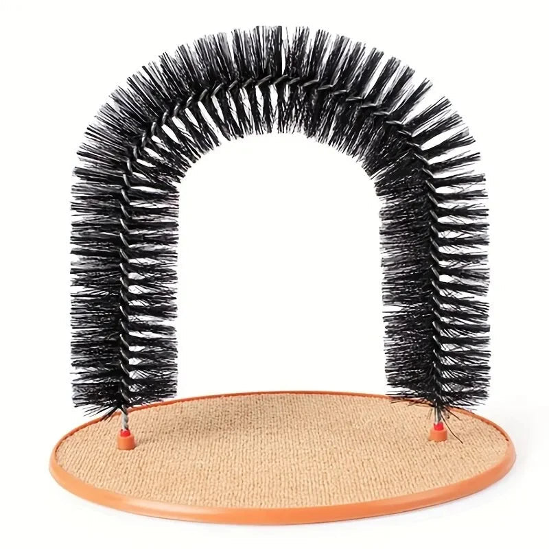Pet Grooming Brush Arch for Cats to Scratch and Play