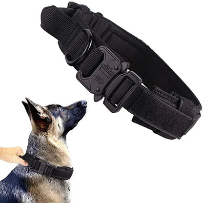 Strong Durable Tactical Dog Collar for Big Dogs