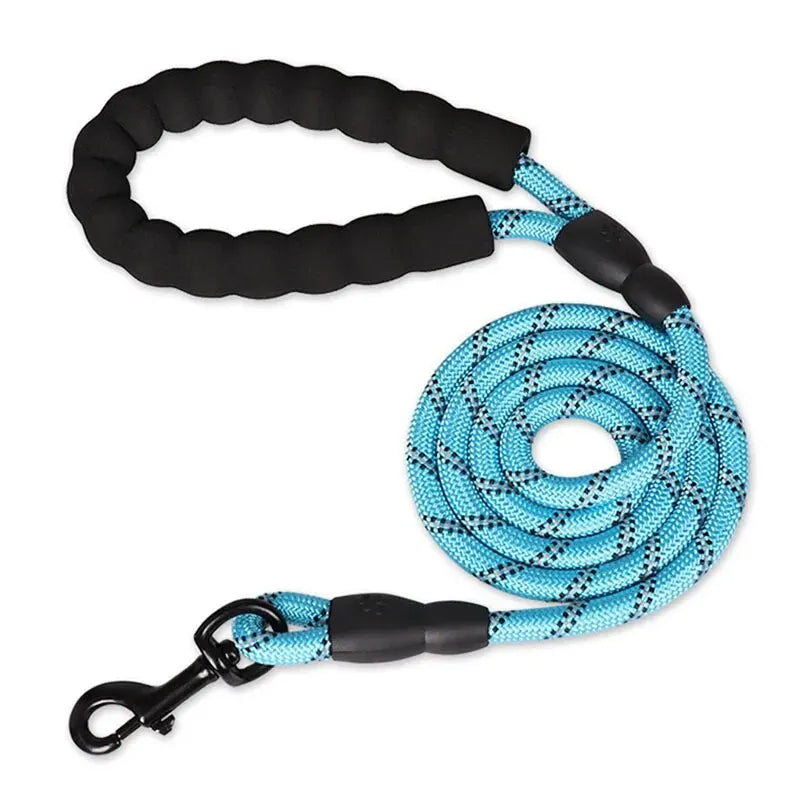 Durable Pet Leash with Padded Grip & Hi-Vis Rope