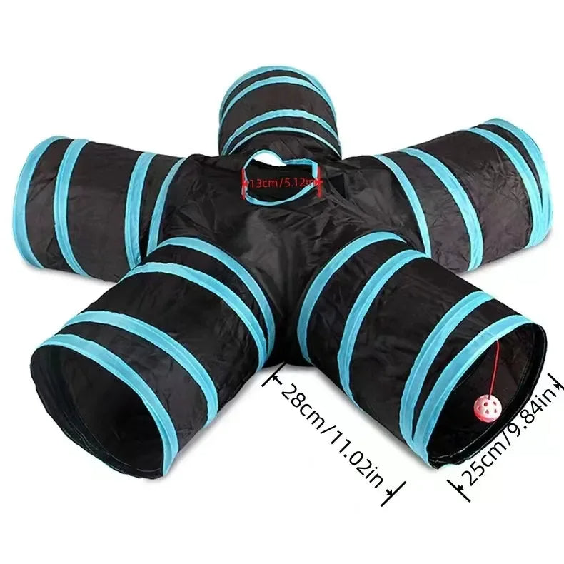 Fun Foldable Cat Tunnel Toy
