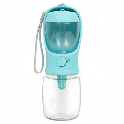 Travel Dog Water Bottle & Food Bowl Container