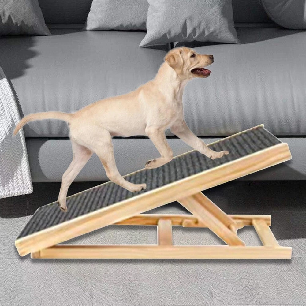 Adjustable Heights Dog Pet Ramp Foldable Stairs Non-Slip Ramp for Car Bed Sofa