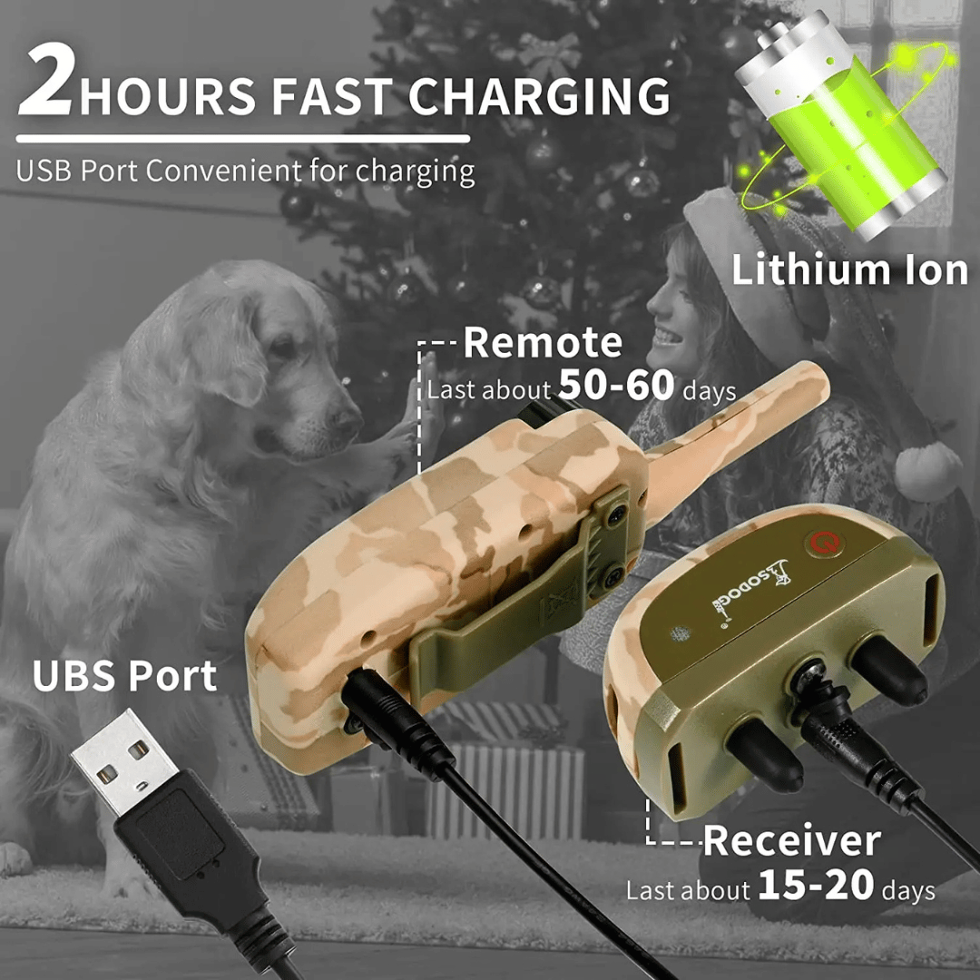 Waterproof Remote Control Dog Training Collar 600m Range