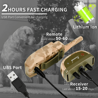 Waterproof Remote Control Dog Training Collar 600m Range