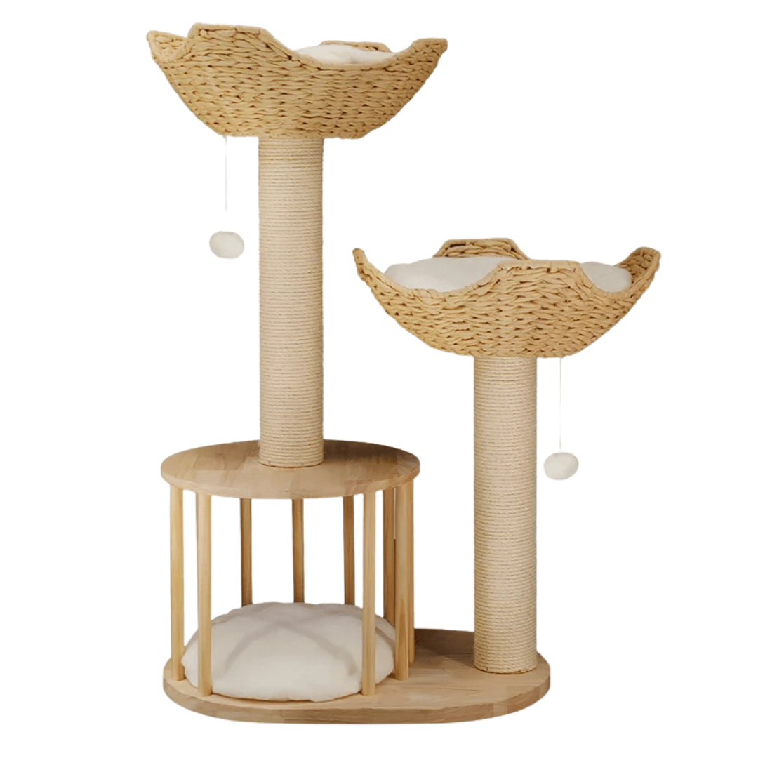 Cozy Cat Climber with Bed, Baskets & Scratch Pad - LifyPet