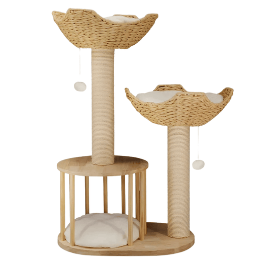 Cozy Cat Climber with Bed, Baskets & Scratch Pad - LifyPet