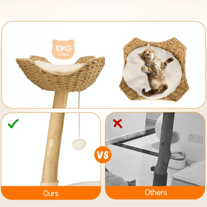 Cozy Cat Climber with Bed, Baskets & Scratch Pad