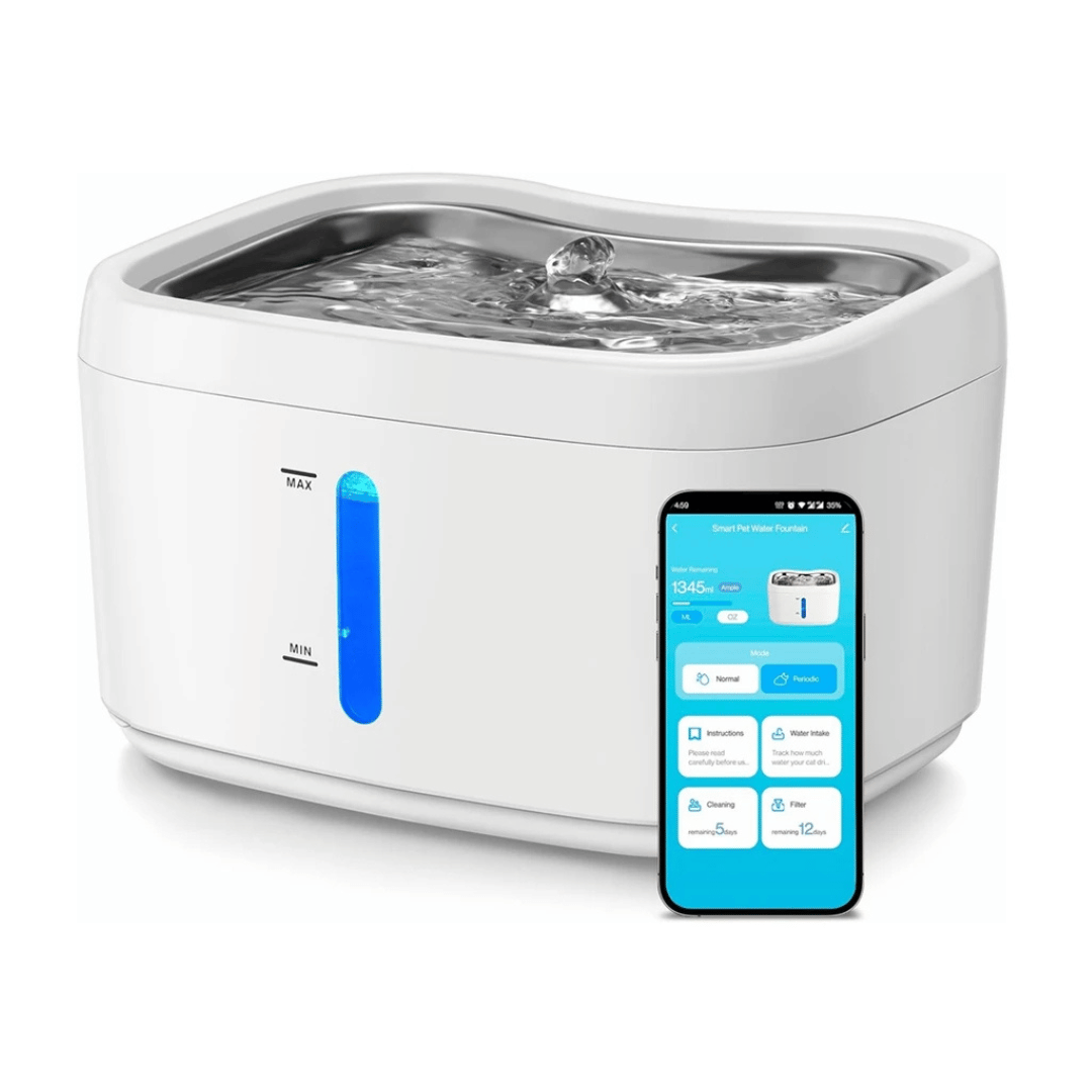 Intelligent Pet Water Fountain with Auto Sensor & Stainless Tray - LifyPet