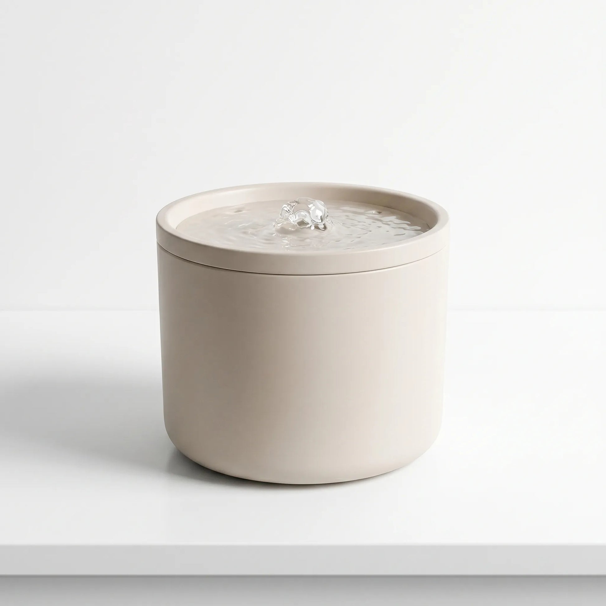 ceramic water fountain on a white background