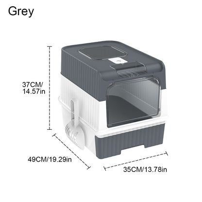 Extra Large Hooded Cat Litter Trays Fully Enclosed Anti-Splashing Cat Litter Box