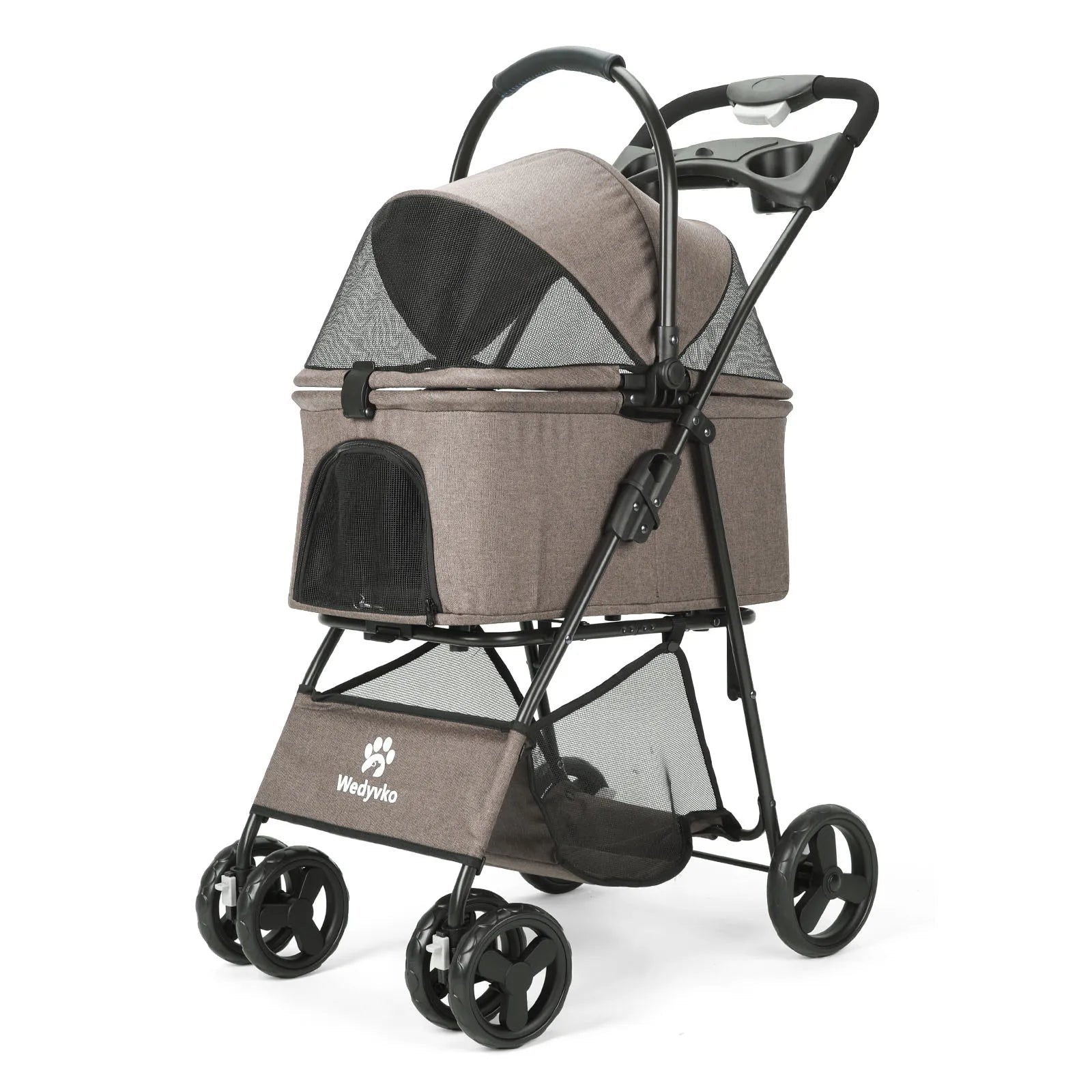 Folding Pet Stroller with Removable Carrier & Storage - LifyPet