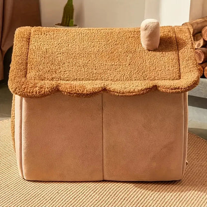 Cozy Pet House Bed for Cats and Small Dogs