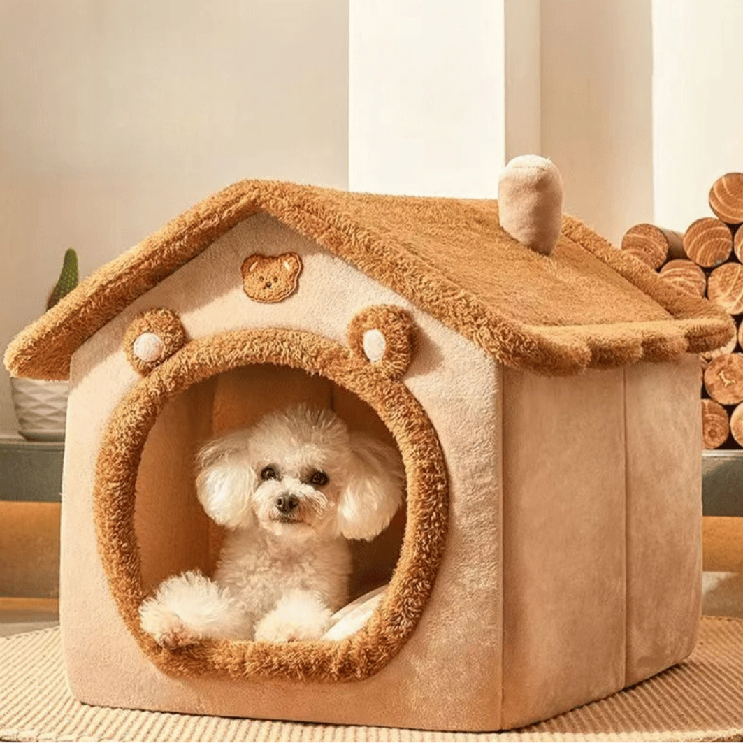 Cozy Pet House Bed for Cats and Small Dogs