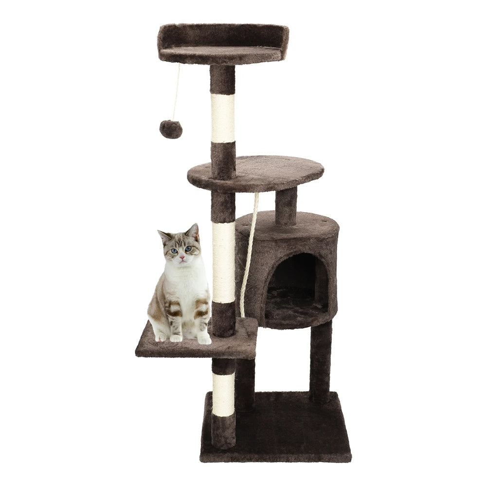 Tall Cat Tower with Hideaway & Scratch Post