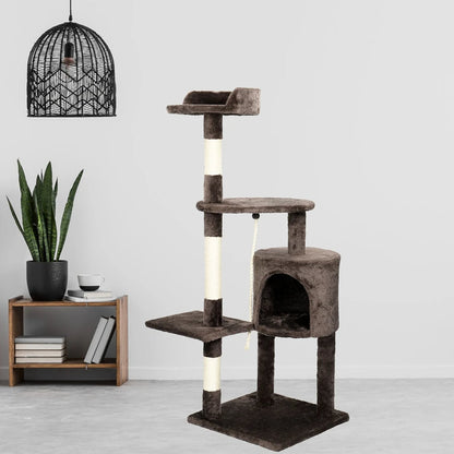 Tall Cat Tower with Hideaway & Scratch Post
