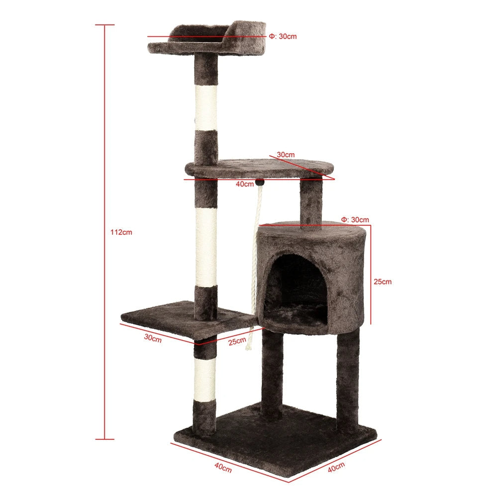 Tall Cat Tower with Hideaway & Scratch Post