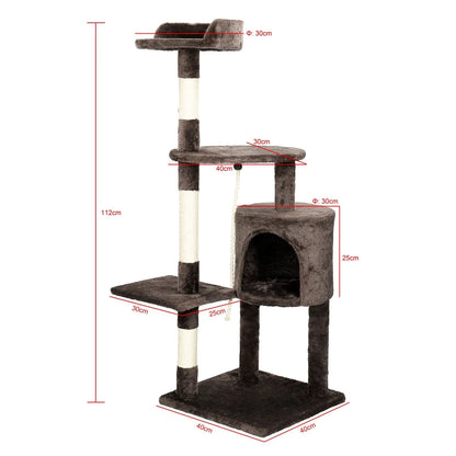 Tall Cat Tower with Hideaway & Scratch Post