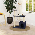 Grey Cat Tower with Hideaway & Scratching Posts