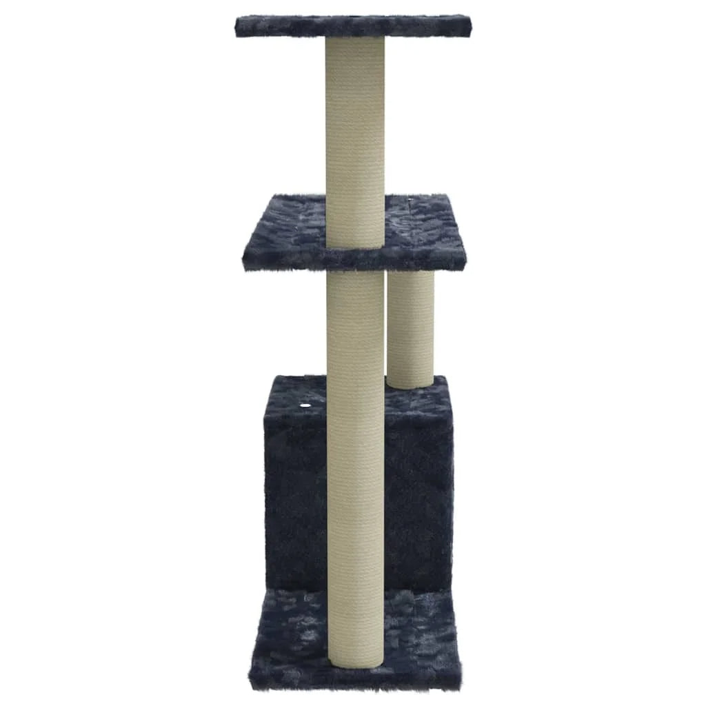 Grey Cat Tower with Hideaway & Scratching Posts