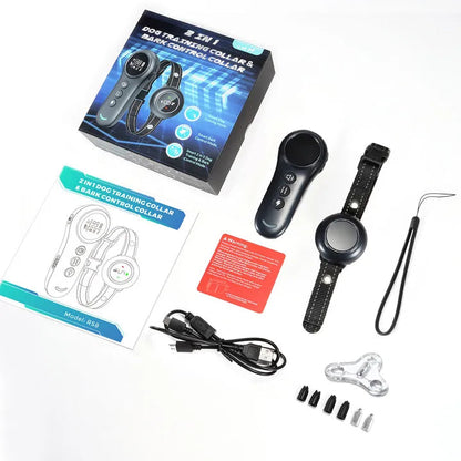 Rechargeable 2-in-1 Dog Training Collar & Anti Bark Device