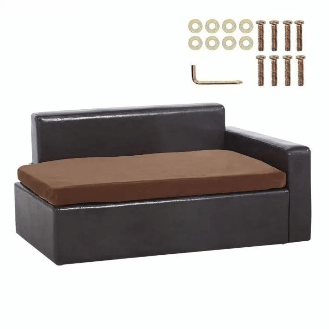 Luxury Pet Faux Leather Storage Dog Bed