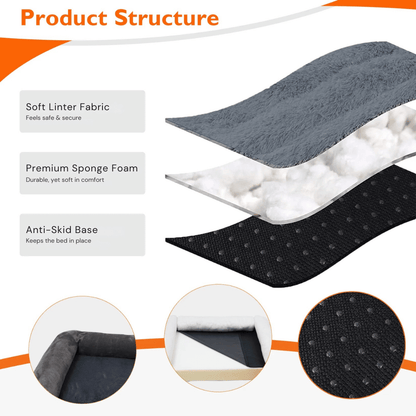 Large Comfort Dog Bed | Waterproof, Plush Sofa Pet Mattress