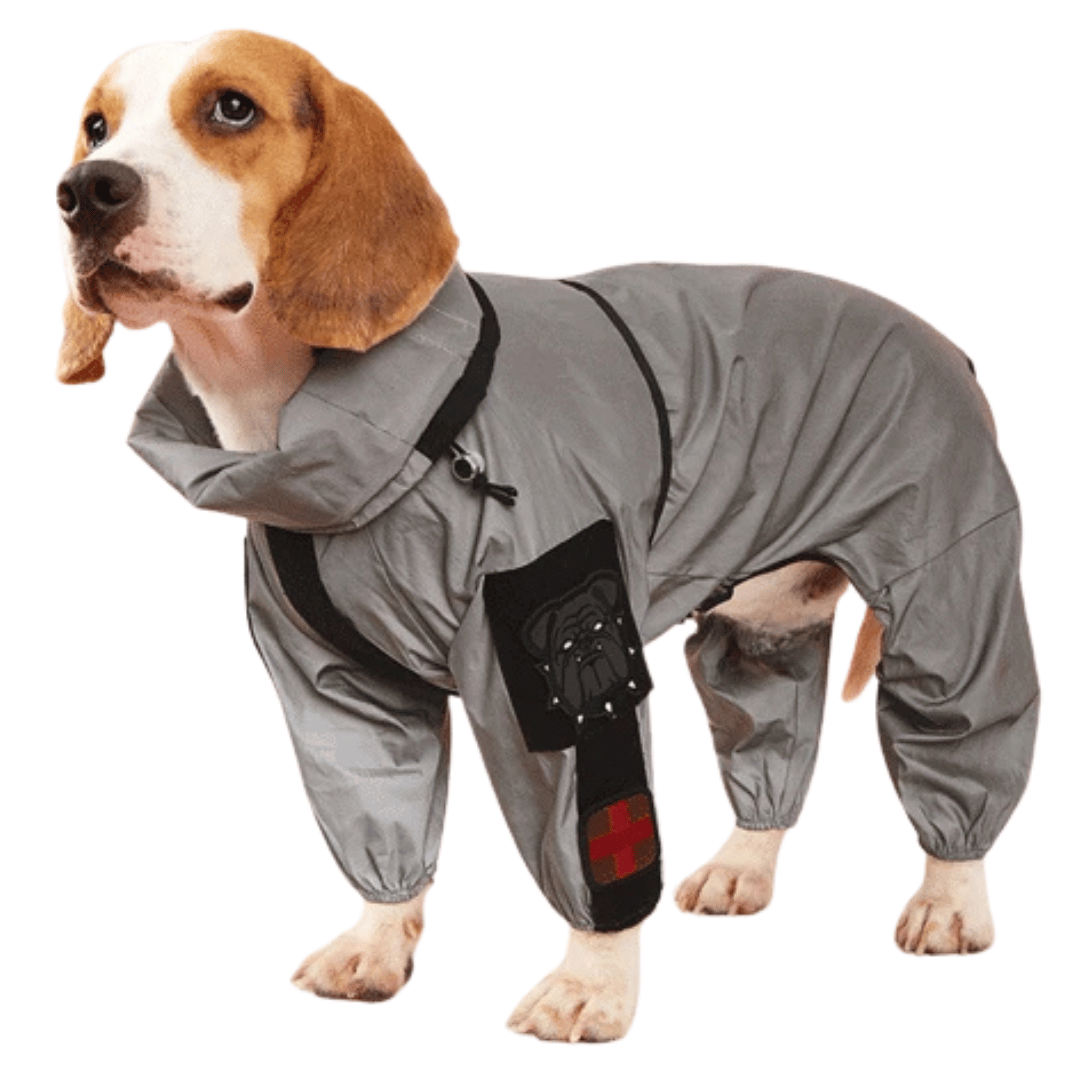 Waterproof Dog Rain Jacket with Adjustable Hood