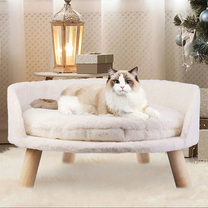 Comfy Round Pet Bed Cushion for Cats and Small Pets