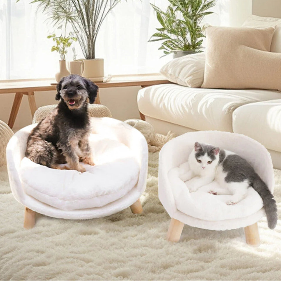 Comfy Round Pet Bed Cushion for Cats and Small Pets
