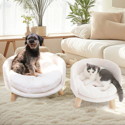 Comfy Round Pet Bed Cushion for Cats and Small Pets