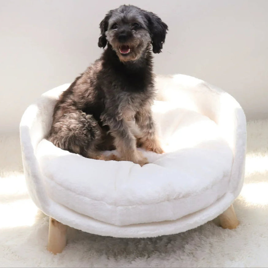 Comfy Round Pet Bed Cushion for Cats and Small Pets