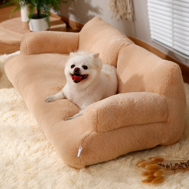 Plush Comfy Pet Couch for Cats and Dogs