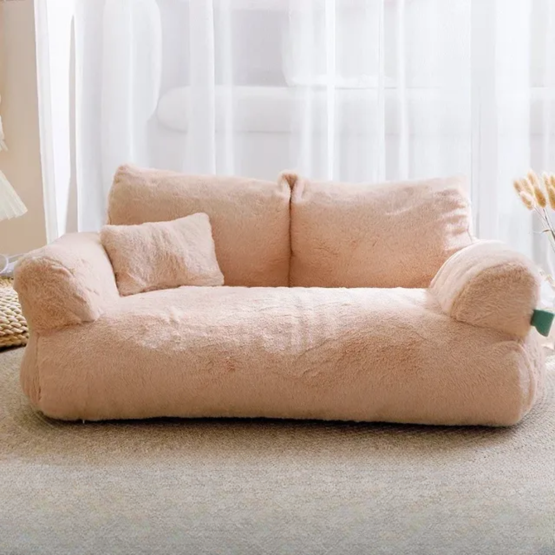 Plush Comfy Pet Couch for Cats and Dogs