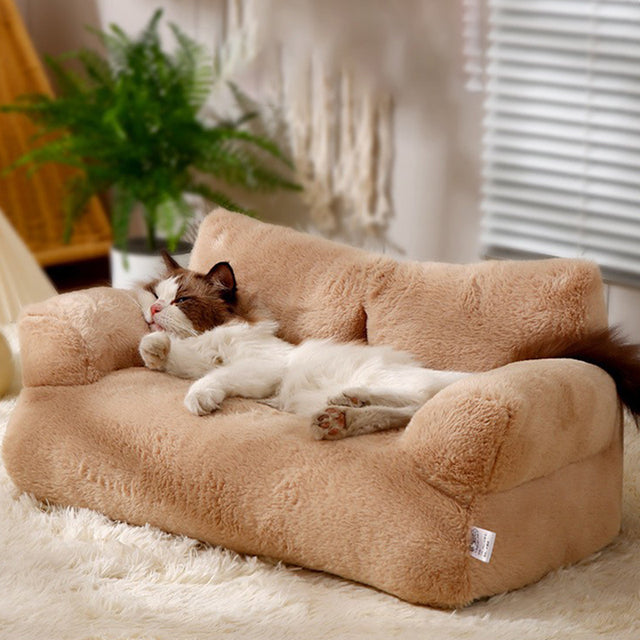 Plush Comfy Pet Couch for Cats and Dogs