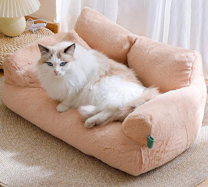 Plush Comfy Pet Couch for Cats and Dogs