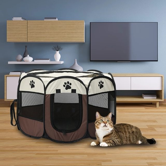 Portable Collapsible Pet Play Yard for Dogs & Cats